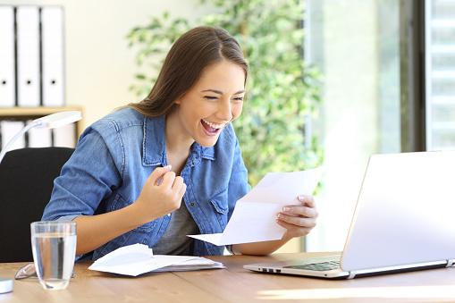 Woman smiling